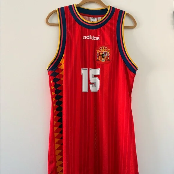 adidas | Dresses | Adidas Dresses Adidas Originals Spain Red World Cup Jersey  Dress | Poshmark